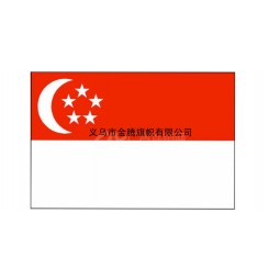 厂家直销批发专业定制各尺寸新加坡共和国国旗防水防晒耐用涤纶旗帜