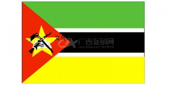专业定制各尺寸涤纶莫桑比克国旗厂家直销各国优质防水防电色泽鲜艳旗帜